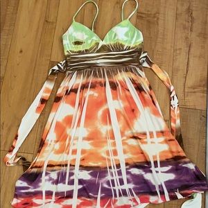 Tie-Dye multi color dress - gently worn